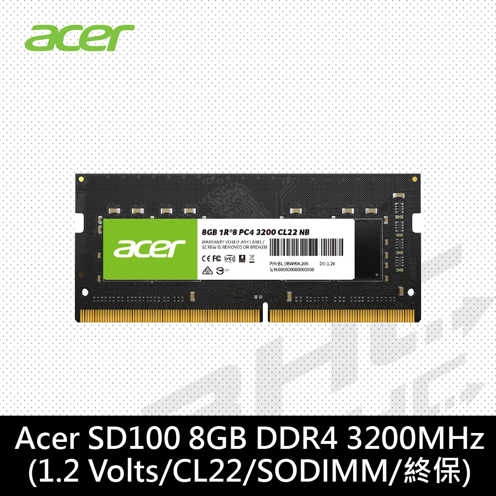 宏碁 8G DDR4 3200 NB