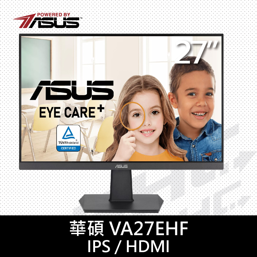 ASUS華碩 VA27EHF (HDMI1.4/無喇叭/Adaptive-Sync)IPS電競護眼顯示器