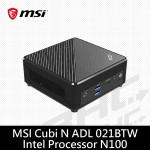 微星 Cubi N ADL-021BTW-BN100XX(N100/SSD.RAM.HDD.OS選購)黑