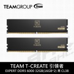TEAM 十銓 T-CREATE 引領者 EXPERT DDR5 6000 32GB(16GB*2) 黑 CL38