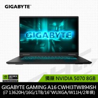 技嘉 GAMING A16 CWHI3TW894SH 16吋筆電