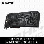 【限搭主機板】技嘉 RTX5070Ti WINDFORCE OC SFF 16G(31cm/三風扇/註冊4年保