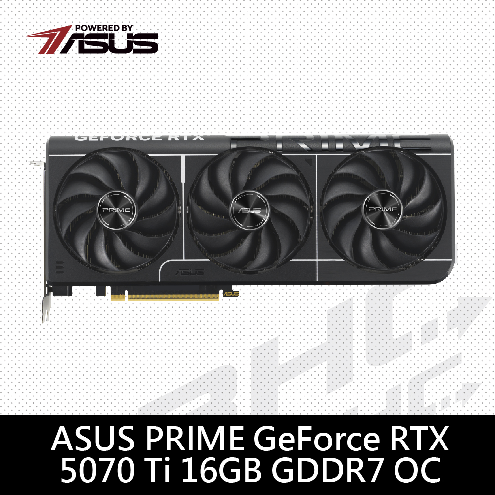 【限搭整機】華碩 PRIME RTX5070Ti OC 16GB GDDR7(31cm/三風扇/註冊5年保)(不接單請洽門市)