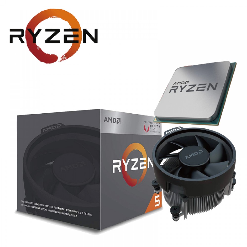 Amd Ryzen 5 3400g 四核心處理器3 7ghz Turbo 4 2g 65w Vega11內顯 搭板卡價