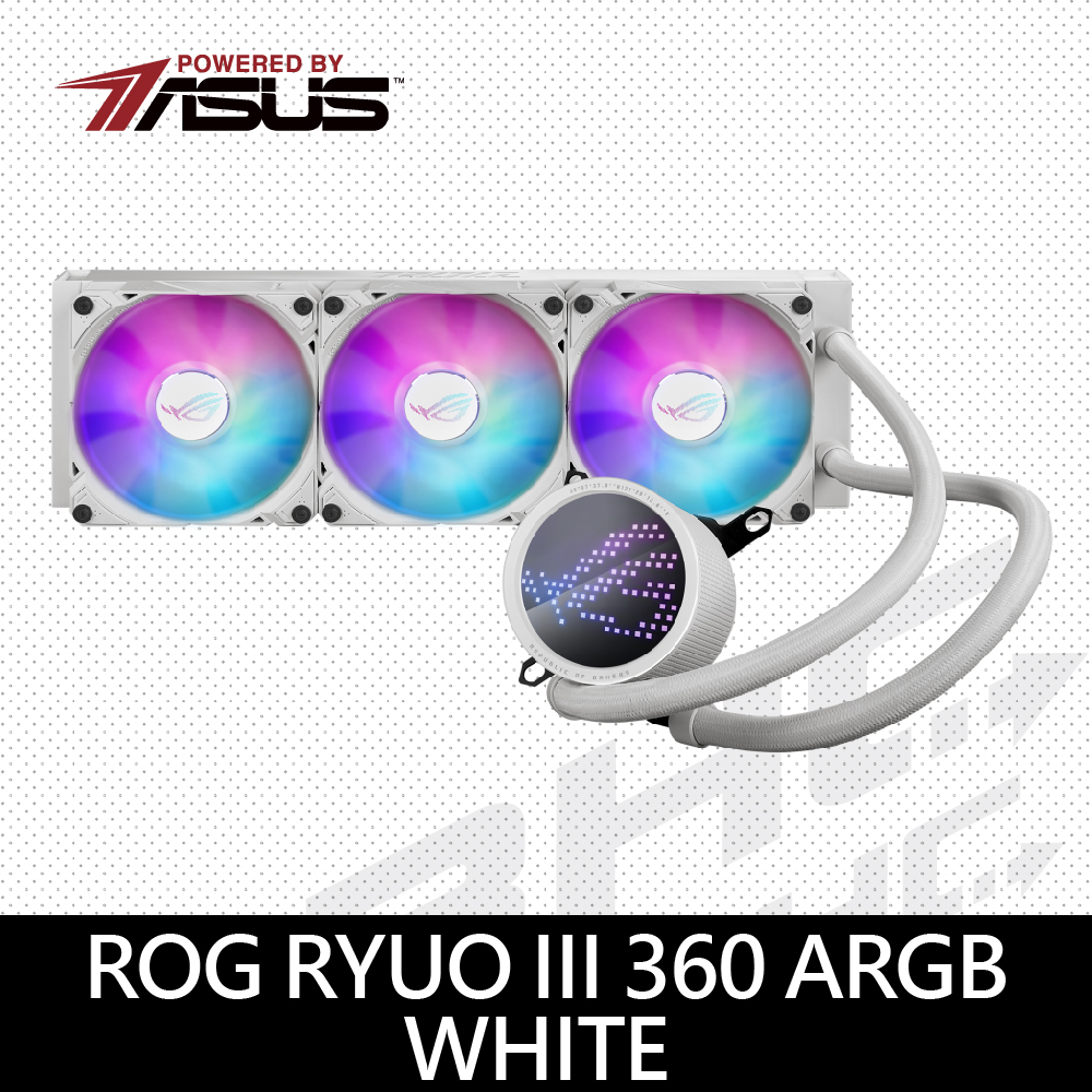 華碩 ROG RYUO III 360 ARGB 白龍王三代/LED陣列顯示/6年 水冷散熱器