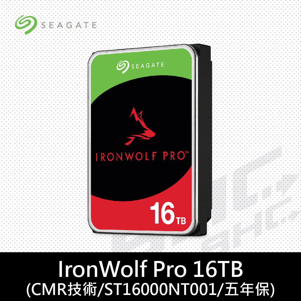 [限組裝]希捷 16TB 7200轉/256MB/那嘶狼 Pro/5Y(ST16000NT001)