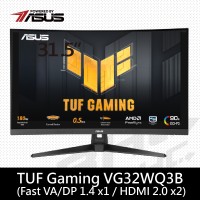 華碩 TUF VG32WQ3B(HDMI*2/DP1.4*1/曲面/1500R/180Hz/含喇叭/HDR10)
