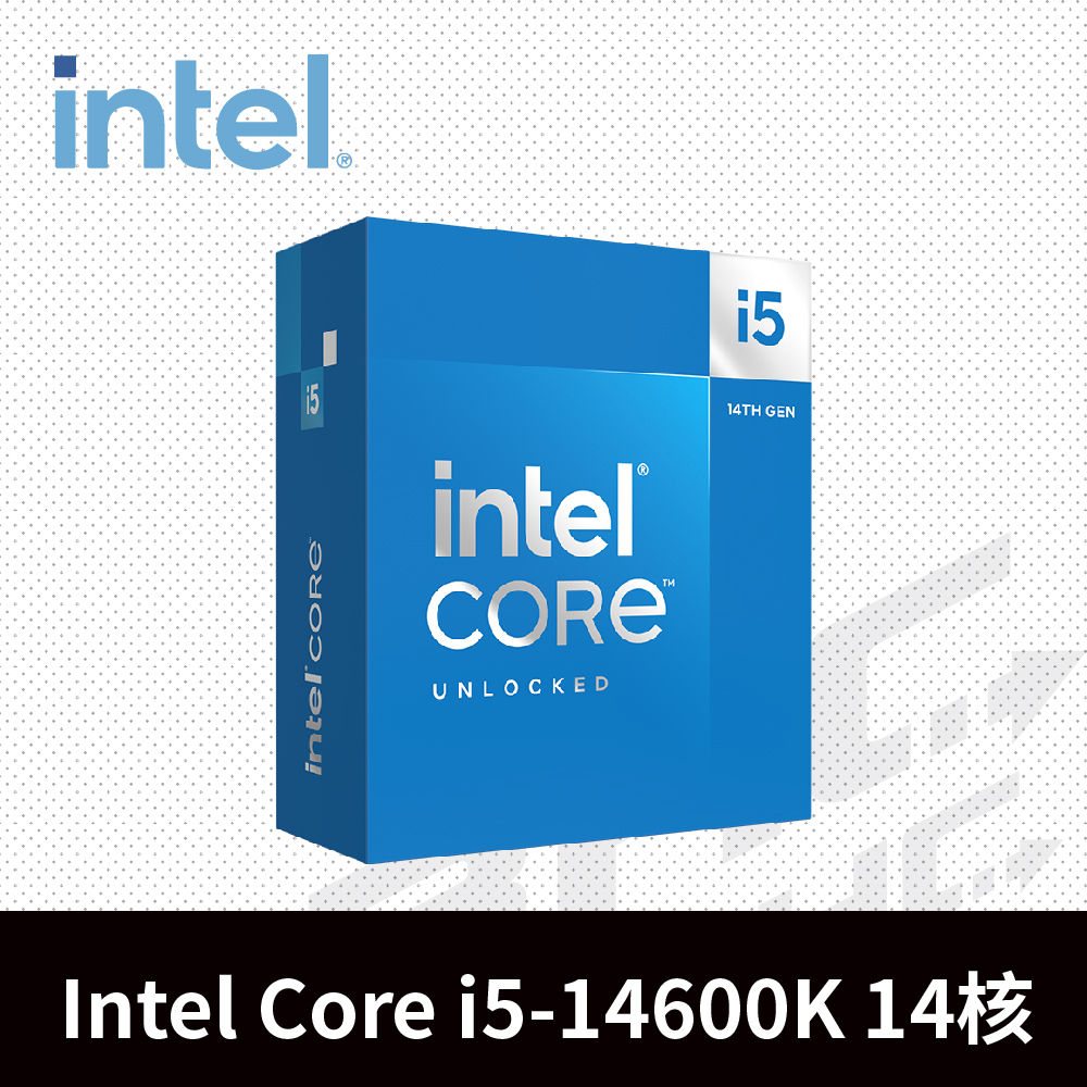 Intel® i5-14600K 14核/20緒處理器 3.5GHz(Turbo 5.3GHz) / 快取 24MB /UHD770/無風扇