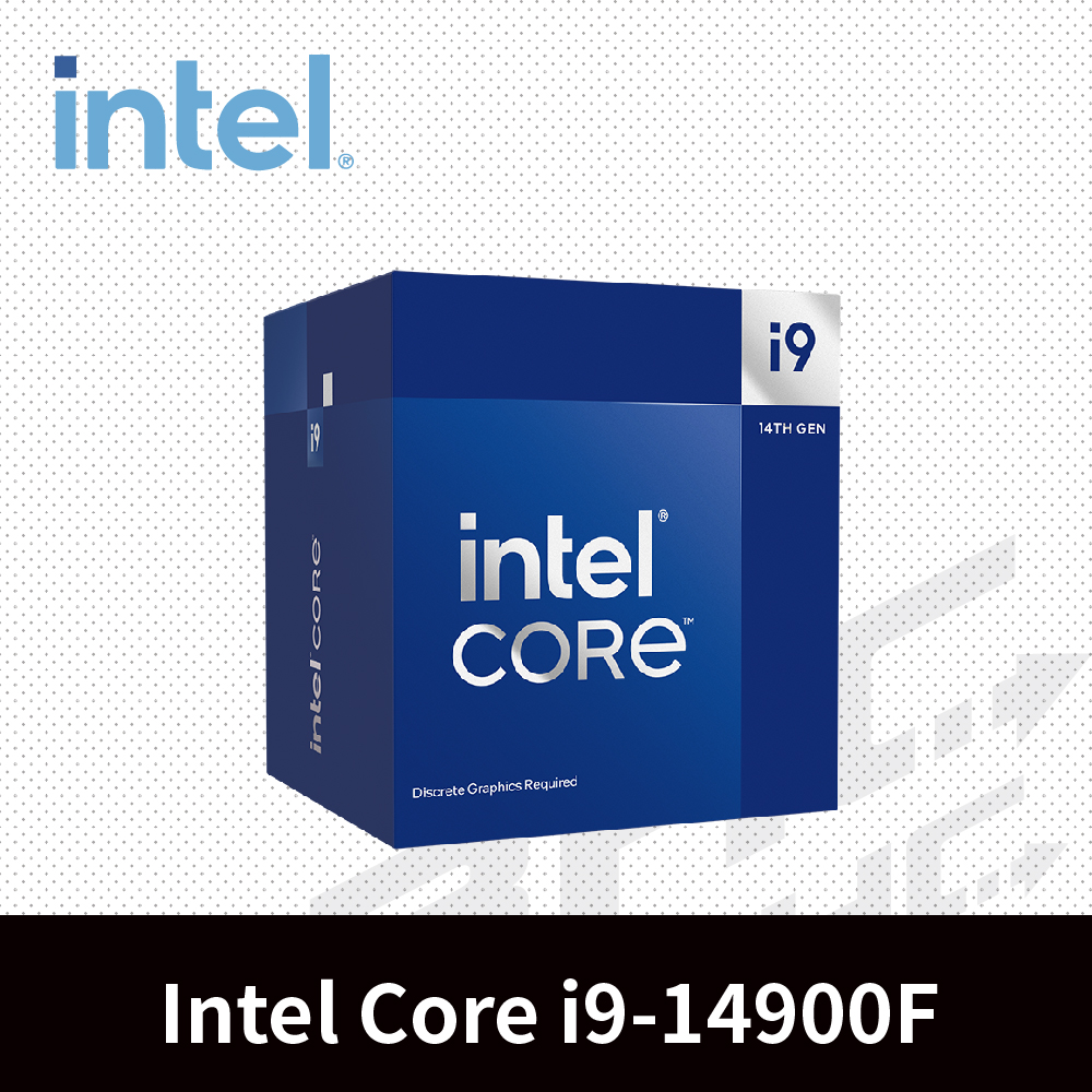 Intel® i9-14900F 8+16核心處理器 2.0GHz(Turbo 5.8GHz) / 快取 36MB /65W[無內顯]