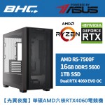 【光翼夜魔】華碩AMD六核RTX4060電競機